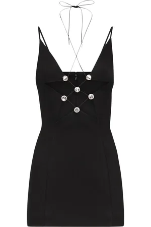 AREA Abito corto smanicato con cut-out
