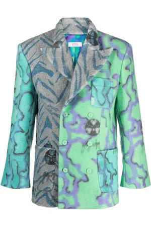 ERL Blazer doppiopetto con stampa