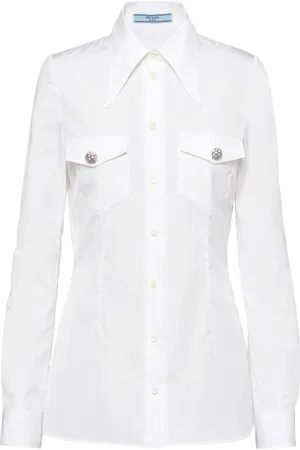 Prada Camicia con bottoni gioiello