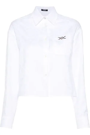 VERSACE Camicia Barocco jacquard crop
