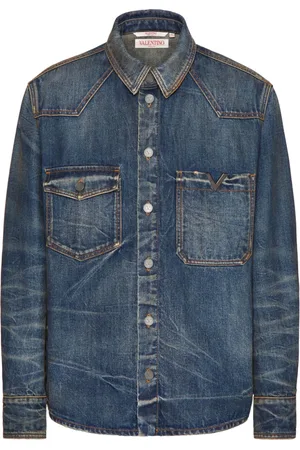 VALENTINO GARAVANI Camicia denim con dettaglio a V