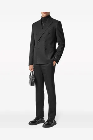 VERSACE Pantaloni affusolati con motivo jacquard