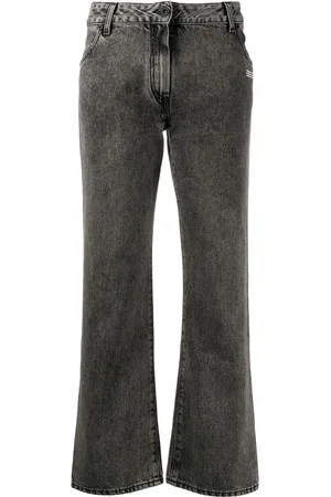 OFF-WHITE Jeans crop a vita media