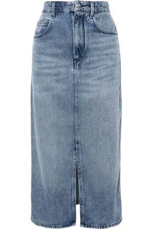 Isabel Marant Gonna Tilauria denim con effetto schiarito