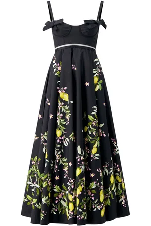 Giambattista Valli Abito midi svasato a fiori Saint-Tropez