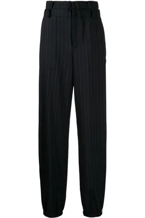 MONSE Pantaloni sartoriali gessati a vita alta