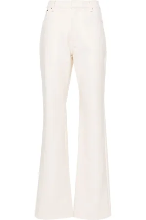 ROTATE High-waisted long-length straight-leg trousers