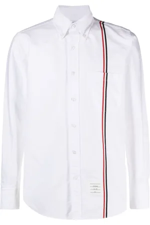 Thom Browne Camicia con banda RWB