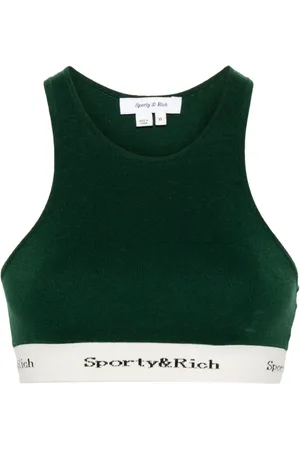 Sporty & Rich Reggiseno con banda logo