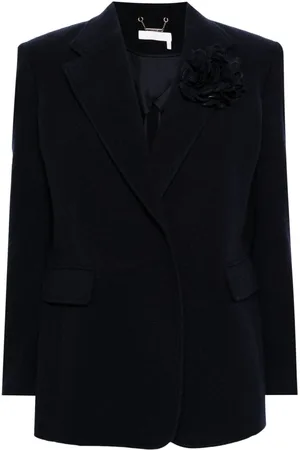 Chloé Blazer monopetto con dettaglio spilla
