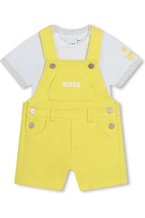 HUGO BOSS Set salopette e T-shirt con ricamo