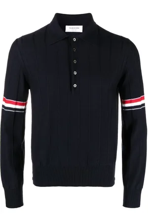Thom Browne Polo con righe RWB