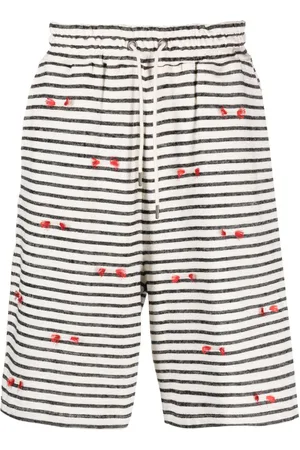 HENRIK VIBSKOV Shorts Fringy a righe