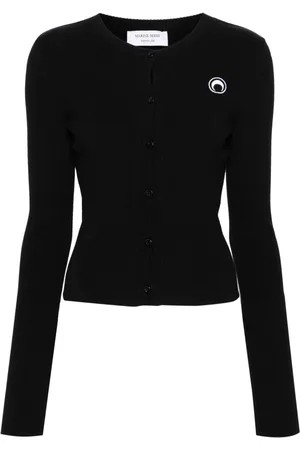 Marine Serre Cardigan con ricamo Crescent Moon