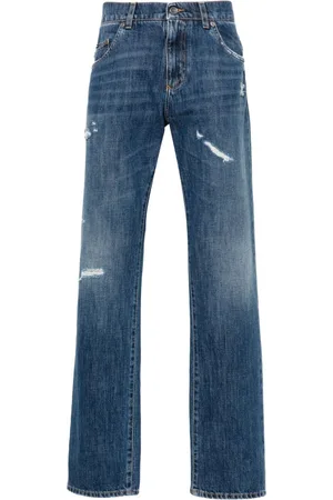 Dolce & Gabbana Jeans dritti con effetto vissuto