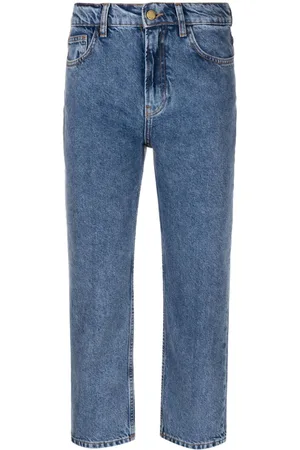 Serafini Jeans crop a vita alta