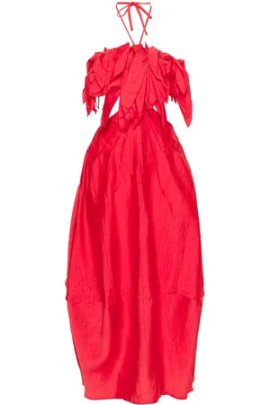 Cult Gaia Abito midi con ruches Lue