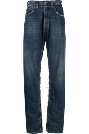 Maison Margiela Jeans a gamba ampia con effetto vissuto