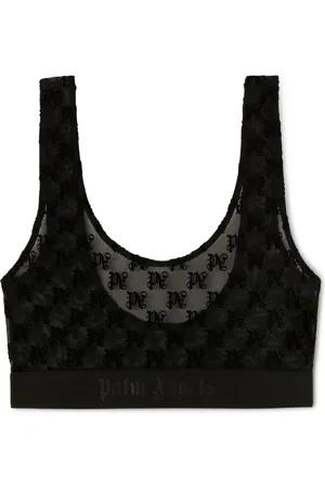 Palm Angels Reggiseno in pizzo con monogramma