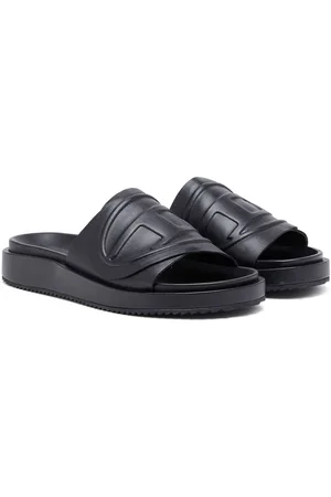 Diesel Sandali slides Sa-Slide D Oval W con logo goffrato