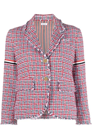 Thom Browne Giacca a quadri in tweed