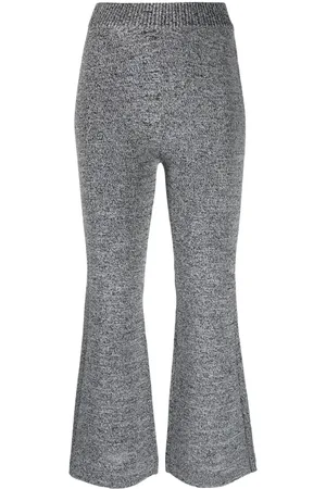 Ganni Pantaloni sartoriali con effetto m??lange