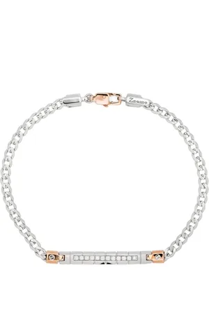 Zancan Bracciale in oro bianco e rosa 18kt con diamanti