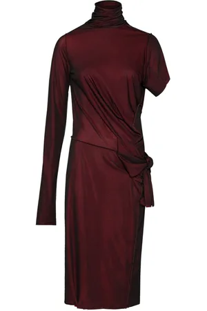 Maison Margiela Abito midi asimmetrico con ruches