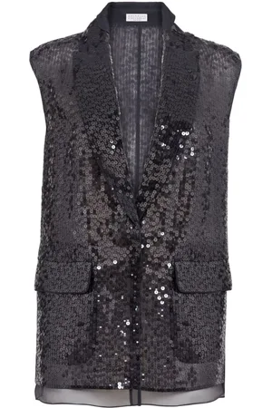 Brunello Cucinelli Gilet con paillettes