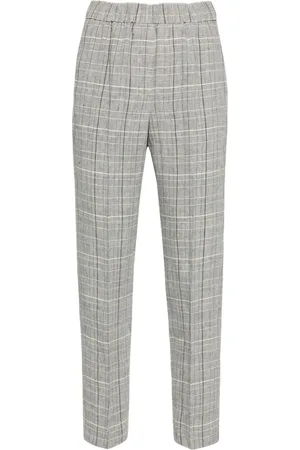 PESERICO SIGN Pantaloni crop a quadri