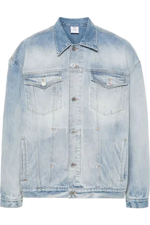 Vetements Giacca denim con logo goffrato