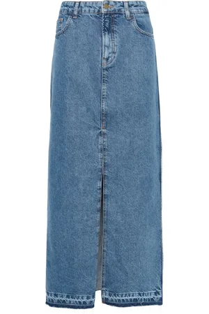 Serafini Gonna lunga denim con vita media
