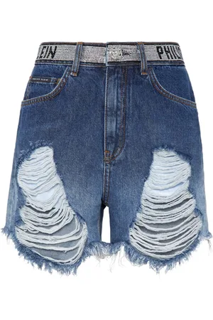 Philipp Plein Bermuda con effetto vissuto