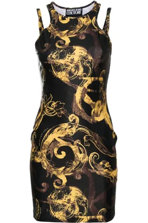 VERSACE Abito midi con stampa