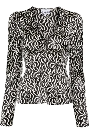 Ganni Blusa con stampa grafica