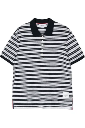 Thom Browne Polo a righe con applicazione