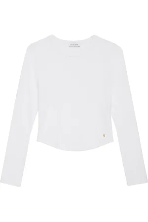 ANINE BING Blusa Jane con placca logo