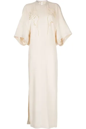 Stella McCartney Abito lungo in pizzo sangallo