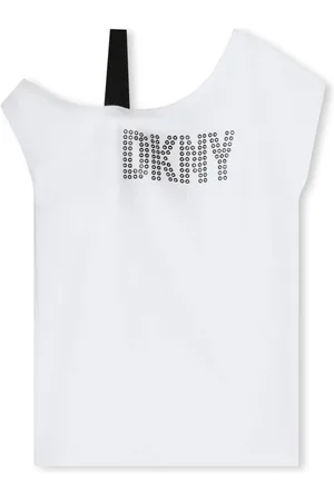 DKNY Abito modello T-shirt monospalla con stampa