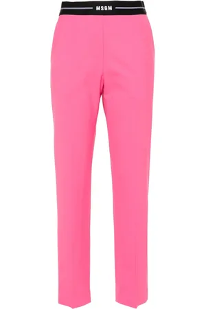 Msgm Pantaloni slim a vita alta