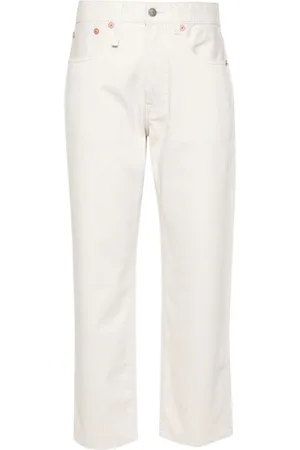 R13 Pantaloni boyfriend a vita media