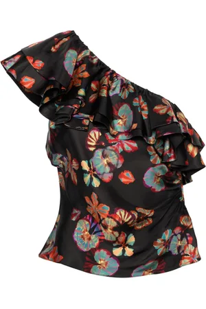 ULLA JOHNSON Top Adaleigh monospalla con ruches