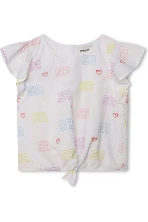 Sonia Rykiel Enfant Crystal-embellished cotton blouse