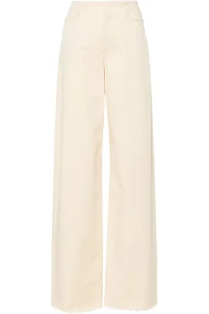 Maison Margiela Pantaloni a gamba ampia con effetto vissuto