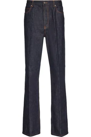 Salvatore Ferragamo Jeans dritti con cuciture a contrasto