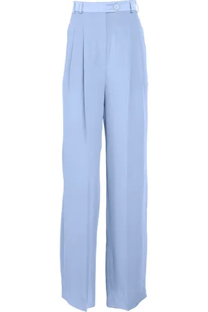 FLEUR DU MAL Pantaloni in georgette a gamba ampia