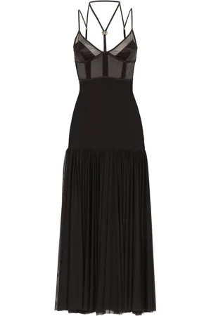 Dolce & Gabbana Abito midi con placca DG