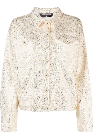 Patrizia Pepe Giacca denim con strass