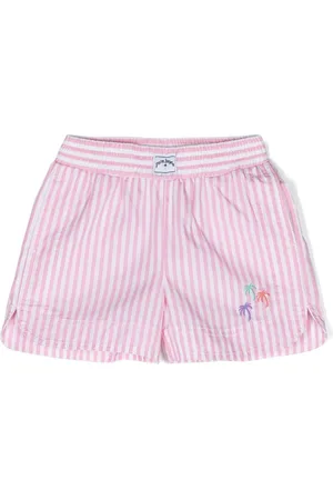 Palm Angels Shorts a righe con ricamo