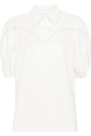 Chloé Blusa Oberteil con motivo jacquard